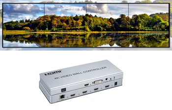 Video sienas kontrolieris 2x2 1 HDMI/DVI Ieejas 4 HDMI Izeja 4K TV Procesors Attēli Izšūšanas 4 TV Rāda Ekrāns, Sametināšana