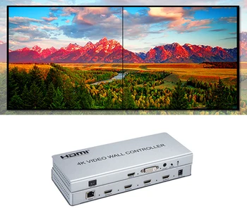 Video sienas kontrolieris 2x2 1 HDMI/DVI Ieejas 4 HDMI Izeja 4K TV Procesors Attēli Izšūšanas 4 TV Rāda Ekrāns, Sametināšana