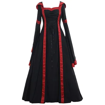 Viduslaiku Cosplay Tērpi Sievietēm Halloween Karnevāls Viduslaikos Skatuves Sniegumu Gothic Retro Tiesa Viktorijas Kleita S-5XL 905