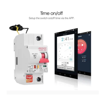 Viedās Dzīves(tuya) app 1P WiFi Smart Slēdžiem, pārslodzes, īssavienojumu aizsardzība ar Alexa, google home Smart Home
