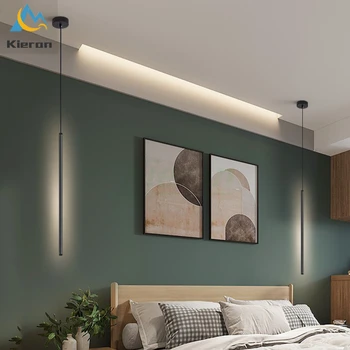 Vienkāršu Ģeometriju Līniju Lentes Droplight Led Hanglamp Dzīvojamā Istabā TV Sienas LED Pendant Gaismas Ēdamistaba, Pētījums, Guļamistaba naktslampas