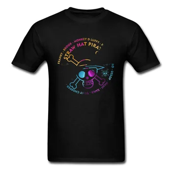 Viens Gabals T-krekls Salmu Cepure, Logo Tshirt Vīriešiem Pirātu Karali Neona Burtu T Krekls Hip Hop Modes Streetwear Mens Anime, Topi, t-veida, XS