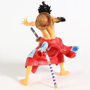 Viens Gabals Wano Kuni Monkey D. Luffy PVC Attēls Rotaļlietu Kimono Luffy Modelis Figurals