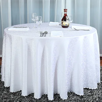 Viesnīca Apaļā Galda Segas Dzimšanas dienas svinības Galdauts, Galda Baltā galda, kas sedz Polyeater Mājas Banketu, Kāzu Dekori Trauki
