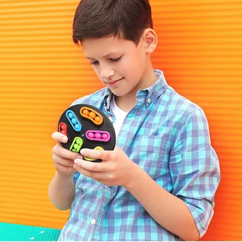 Vinilplašu Spin Krelles Smart Spēles Bērniem, Pieaugušajiem IQ Puzzle Krāsu Atbilstības Smadzeņu Ķircinātājs Educatief Speelgoed