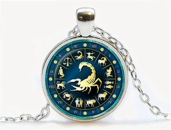 Vintage 12 Zvaigznājā Simbols Kārtā Laiks Pērle, Kulons, Kaklarota, Auns, Vērsis un Ūdensvīrs Horoskops zodiaka Dāvana Draugiem 12PCS