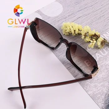 Vintage Brilles, Saulesbrilles Sieviešu Ir 2021. Daļēji Bez Apmales Brilles Sieviešu Brilles Classic Rozā Spoguļu Sunglases Pack Zīmola Toņos
