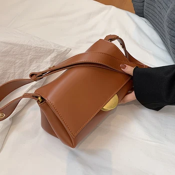 Vintage Laukumā Crossbody soma 2020. gadam, Modes New Augstas kvalitātes PU Ādas Sieviešu Dizainers Rokassomu Bloķēšanas Plecu Messenger Bag