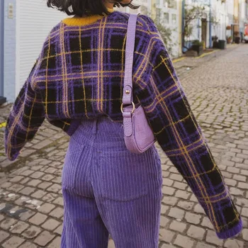 Violeta Velveta Y2K Treniņbikses Plaša Kāju Bikses Sievietēm Augsta Vidukļa Modes Rudenī 