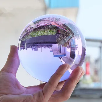 Violeta caurspīdīga kristāla bumbu Birojs dzīves telpu dekorēšana aksesuāri, stikla bumbiņas Burvju bumbu Feng Shui zīlēšana prop