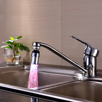 Virtuves Izlietne 7Color Mainīt Ūdens Mirdzumu Ūdens Plūsma Dušas LED Krāns, Krāni, Gaismas Mazs Daudzfunkcionāls Gaismas Apdares Popul