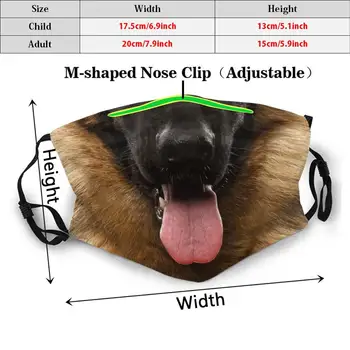 Vācu Aitu suns Mīļāko 3D Maska Muti Drukāt Atkārtoti Pm2.5Filter vācu Aitu Suns Maska 3D Maska Suns