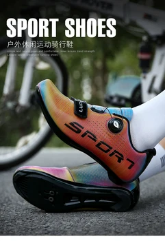 Vēlāk MTB velosipēds, velo kurpes vīriešu pašbloķējoši velo kurpes sieviešu ceļa neilona apakšā elpojošs krāsains velo kurpes