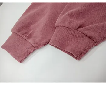 Vēstule sporta krekls hoody 2020 rudens modes gadījuma zaudēt garām piedurknēm apaļu kakla rozā ikdienas džemperis adītas garām piedurknēm topi