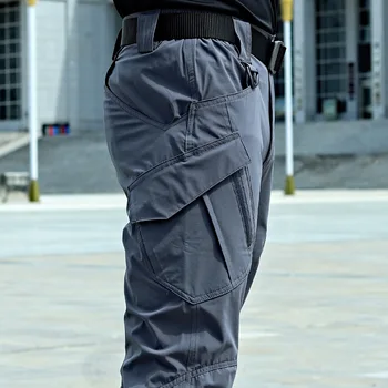 Vīri Militārās Taktikas Bikses Vairākas Kabatas Pilsētu Vīriešu Kravas Bikses Ūdensizturīgs Ātri Sausas Bikses Jogger Āra Vīriešu Apģērbs