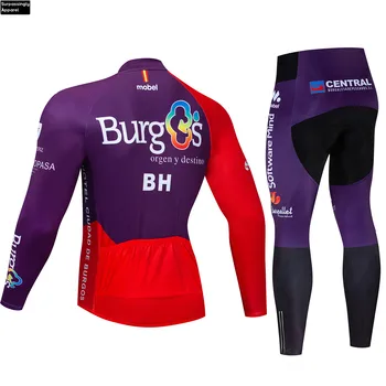 Vīrieši BH Komanda Ziemas Vilnas Riteņbraukšana Jersey Violeta garām Piedurknēm Pro Velo Apģērbs 2019 MTB Velosipēdu Jersey Velosipēdu Apģērbs, Sporta