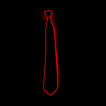 Vīrieši Kvēlojošs Zip Kaklasaiti EL Wire Neona LED Gaismas Haloween Ziemassvētku Puse Saites iedegties Apdare DJ, Bārs Kluba Skatuves Prop Apģērbi