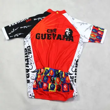 Vīrieši Piedurknēm Riteņbraukšana Jersey Che Guevara Pilna Rāvējslēdzēja Velo / Velo Āra Krekls Sarkans Riteņbraukšana Apģērbu 17 Vasarā maillot Ropa Cicl