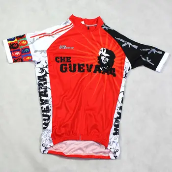 Vīrieši Piedurknēm Riteņbraukšana Jersey Che Guevara Pilna Rāvējslēdzēja Velo / Velo Āra Krekls Sarkans Riteņbraukšana Apģērbu 17 Vasarā maillot Ropa Cicl