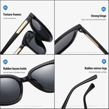 Vīrieši Polarizētās Saulesbrilles, Modes Luksusa Stariem Zīmola Dizainere 2020 Laukumā, Kadru Vadīšanas, Saules Brilles, lai Vīrieši Sievietes Ieplests UV400