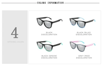 Vīrieši Sievietes Photochromism Saulesbrilles Classic Kvadrātveida Saules Brilles sievietēm polarizētās Slīpuma rāmi Zīmola dizainere UV400 aizsargātu oculos