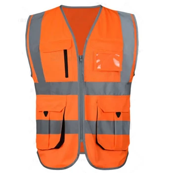 Vīrieši Sievieti, Augstas redzamības drošības vestes darba veste darba apģērbi drošības sarkana atstarojoša veste būvniecības vestes ar logo bezmaksas piegāde