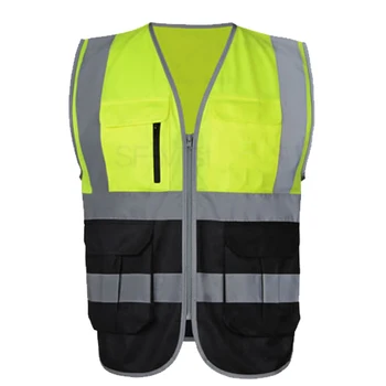 Vīrieši Sievieti, Augstas redzamības drošības vestes darba veste darba apģērbi drošības sarkana atstarojoša veste būvniecības vestes ar logo bezmaksas piegāde