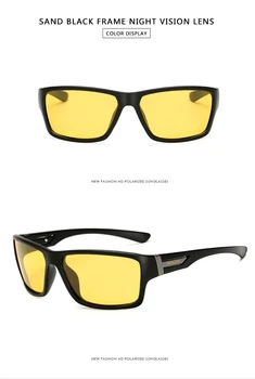 Vīriešu Brilles Autovadītājiem Polarizētās Saulesbrilles, Vīriešu, Sieviešu, Dzeltena lēca, Nakts Redzamības Brilles Braukšanas Anti-Glare Brilles Gafas UV400