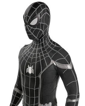 Vīriešu/Sieviešu/Bērnu Symbiote Mājās Nāk V8 Kostīmu 3D Iespiesti Cosplay Homecoming Spandex Likra Zenzai Tērpu Halloween Kostīms, Melns