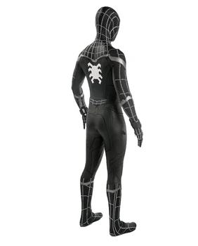Vīriešu/Sieviešu/Bērnu Symbiote Mājās Nāk V8 Kostīmu 3D Iespiesti Cosplay Homecoming Spandex Likra Zenzai Tērpu Halloween Kostīms, Melns