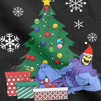 Vīriešu Skeletor Ap Ziemassvētku Eglītes T Krekls Meistari Visuma Tīras Kokvilnas Apģērbs Vintage t-veida Dāvanu Idejas T-Krekls