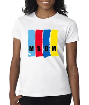 Vīriešu T Krekls Classic Krāsains Grafikas Msgm Smieklīgi T-Krekls Jaunums Tshirt Sievietēm