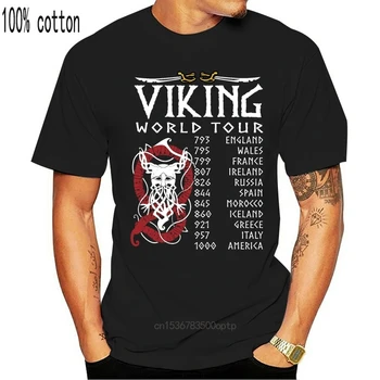 Vīriešu T krekls Viking World Tour - Dēli Odin krekls smieklīgi t-krekls jaunums tshirt sievietēm