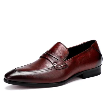 Vīriešu formālu kurpes Īstas ādas kleita oxford kurpes vīriešiem mērci kāzu uzņēmuma birojā kurpes paslīdēt uz vīriešu vīriešu kurpes 2020