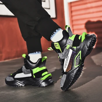 Vīriešu high-top gumijas-plastmasas grunts sprāgstvielu platformas kurpes INS modes stila catwalk ērti apavi ikdienas apavi