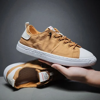 Vīriešu kurpes rudens 2020 jaunu gadījuma moderns kurpes korejas modes moderns auduma kurpes visu maču gadījuma audekls zemu top čības