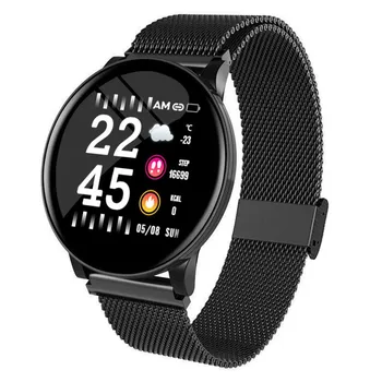 W8 Krāsu Ekrāns Smart Skatīties Sirdsdarbības Veselības Uzraudzības Sporta Solis Smartwatch Sievietes Vīrieši Digitālos Rokas Pulksteņus Reloj Hombre
