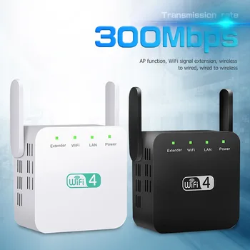 WD-611U 2.4 GHz Wi-Fi Diapazona Paplašinātājs Pastiprinātājs 300Mbps WiFi Bezvadu Atkārtotājs AP Antenas Signāla Pastiprinātājs Piekļuves Punkts