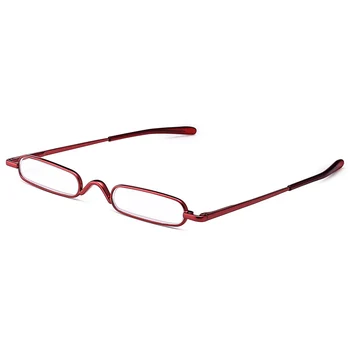 WEARKAPER Stikla Lēcu Slim Lasīšanas Brilles Sievietēm, Vīriešiem Sakausējuma Rāmis Rimmed Presbyopic Briļļu Mini Ultra light +1 līdz +4.0 Dioptrijas