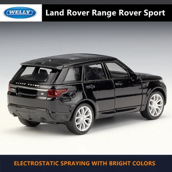 WELLY 1:36 Land Rover Range Rover Sport sakausējuma auto modeļa mašīnu Simulācijas Kolekcijas rotaļlietas pull-back transportlīdzekļa Dāvanu kolekcija