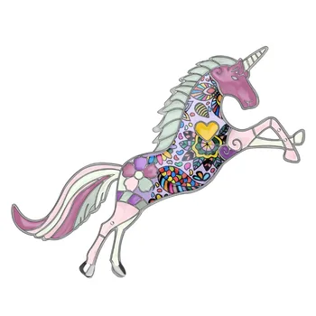 WEVENI Emaljas Sakausējuma Modes Unicorn Piespraudes Drēbes Šalle Pin Ins Hipster Dzīvnieku Rotaslietas Sievietēm Meitenes Pusi Dāvanu Apdare