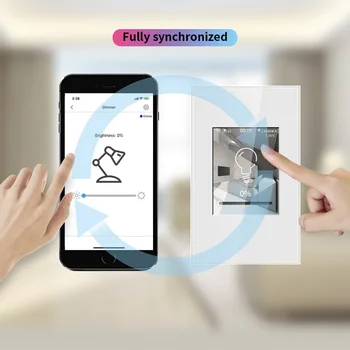 WIFI Smart Reostats Slēdzis ar LCD darbu ar homekit ,alexa,googlehome Krāsu norādiet funkcijas wi-fi smart slēdzis smart home