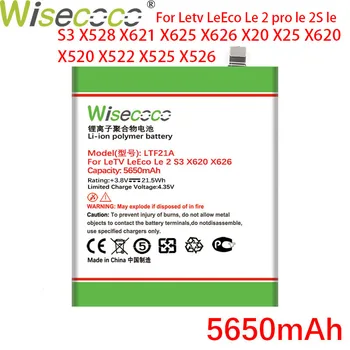 WISECOCO 5650mAh LTF21A Akumulatoru Letv LeEco Le 2 pro le 2S le S3 X528 X621 X625 X626 X20 X25 X620 X520 X522 X525 X526 Akumulators