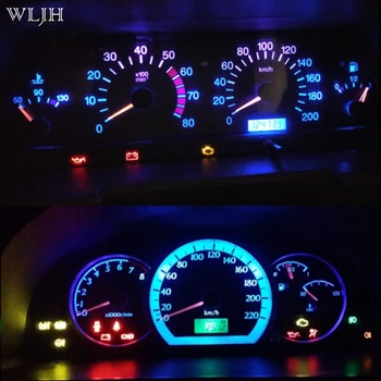 WLJH 10x 7Colors T5 LED Auto Gaismas 286 74 73 Led Ķīlis 5 SMD Spuldzes Speedo Platums Paneļa mērinstrumentu Paneļa Spuldzes Toyota