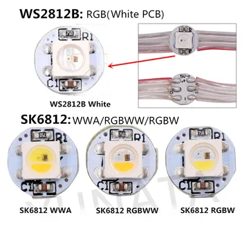 WS2812B Pre-Pielodēti Led LED Modulis String 5V SK6812 RGBW RGBWW WWA Adresējama Individuāli Panelis 5050 RGB ar Heatsink Valde