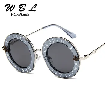 WarBLade Augstas Kvalitātes Retro Apaļas Saulesbrilles Angļu Burtus, Saules Brilles Vīrieši Sievietes Zīmolu Brilles Dizaineru Modes Vīrietis Sieviete