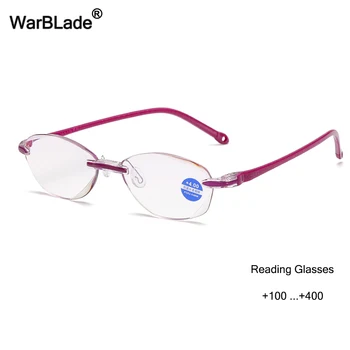 WarBLade Jaunu Presbyopic Brilles Comfy Bez Apmales Ultra Vieglās Lasīšanas Brilles, Lai Sievietēm Vīrietis +1.0 +1.5 +2.0 +2.5 +3.0 +3.5+4.0