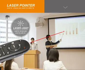 Wechip 504t 2.4 G Wireless Presenter Rādītāju gaisa peli RF Tālvadības Laserfor Daudzfunkcionāls PowerPoint ar Touchpad Peles