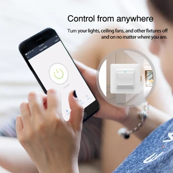 WiFi Smart Gaismas Sienas Slēdzi, Kontaktligzdu Spiediet Pogu DE ES Viedā Dzīves Tuya Bezvadu Tālvadības pults Strādā ar Alexa, Google Home