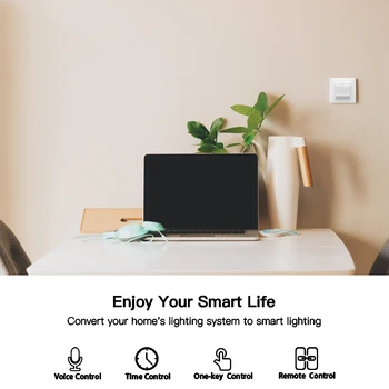WiFi Smart Gaismas Sienas Slēdzi, Kontaktligzdu Spiediet Pogu DE ES Viedā Dzīves Tuya Bezvadu Tālvadības pults Strādā ar Alexa, Google Home
